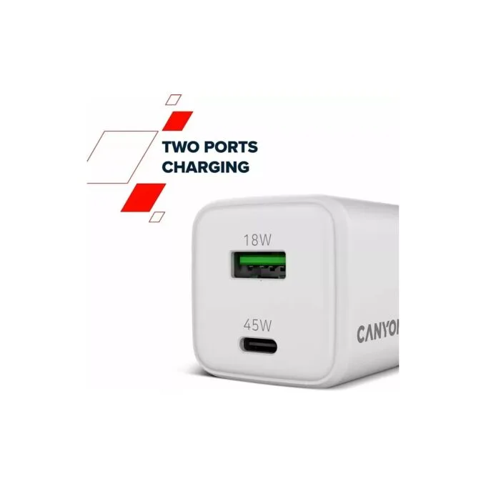Canyon Charger CU45AC GaN 45W 1xPD 1xQC EU white — image 6