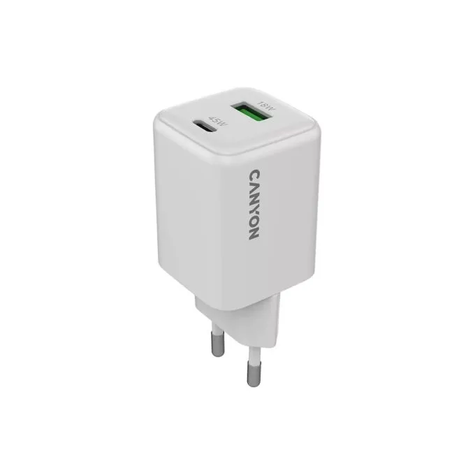 Canyon Charger CU45AC GaN 45W 1xPD 1xQC EU white — image 1