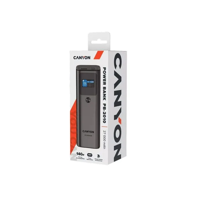 Canyon PB-2010 Powerbank 27.000 mAh PD140W dark grey — image 7