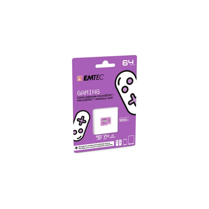 CARD Emtec m64GB UHS-I U3 V30 A1 Gaming Purple — image 3
