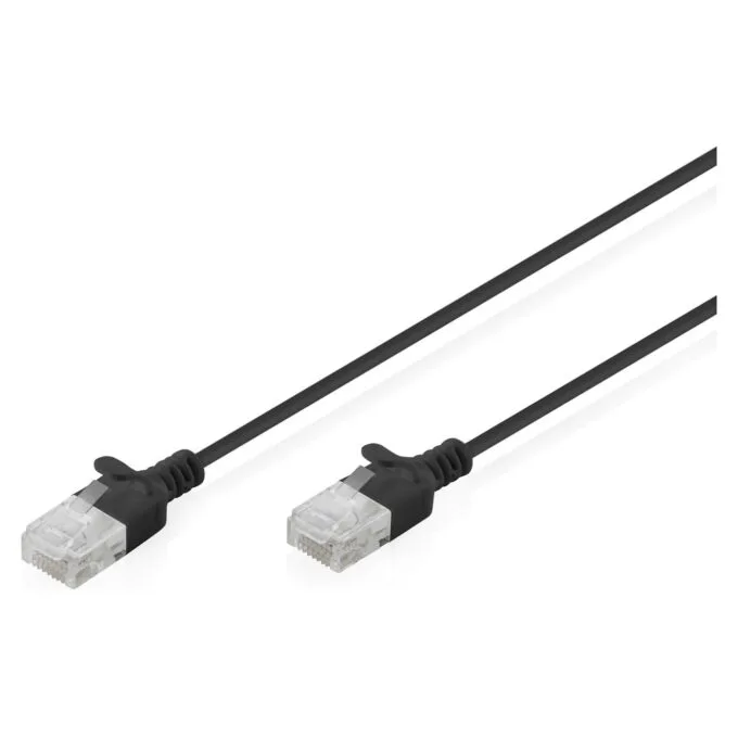 CAT 6 U-UTP Slim Patchkabel, 2 m, Schwarz — image 1