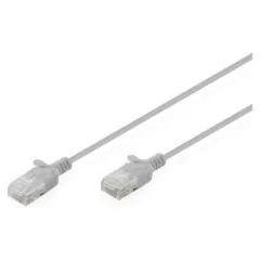 CAT 6 U-UTP Slim Patchkabel, 3 m, Grau
