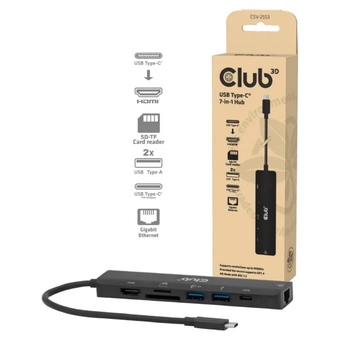 Club 3D USB Type-C® 7-in-1 Hub — image 2