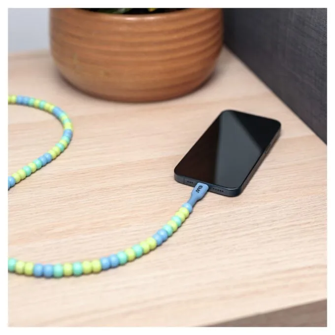 Club3D Lifestyle USB-C Perlen-Kabel PD60W.480Mbps 2m blau — image 4