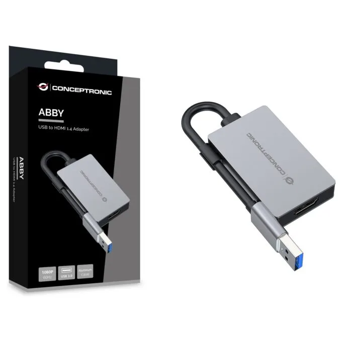 CONCEPTRONIC Adapter USB-A3.2- to HDMI1.4 1080 60Hz 0.16m gr — image 5