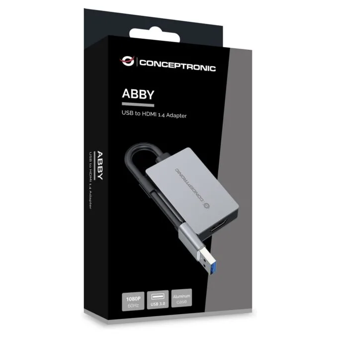 CONCEPTRONIC Adapter USB-A3.2- to HDMI1.4 1080 60Hz 0.16m gr — image 6