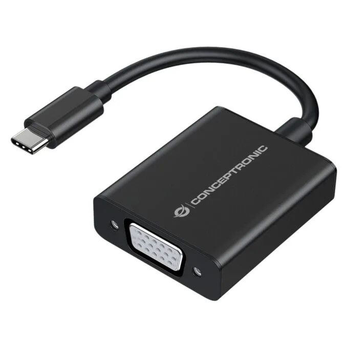 CONCEPTRONIC Adapter USB-C3.2- to VGA 1080 60Hz 0.10m sw — image 1