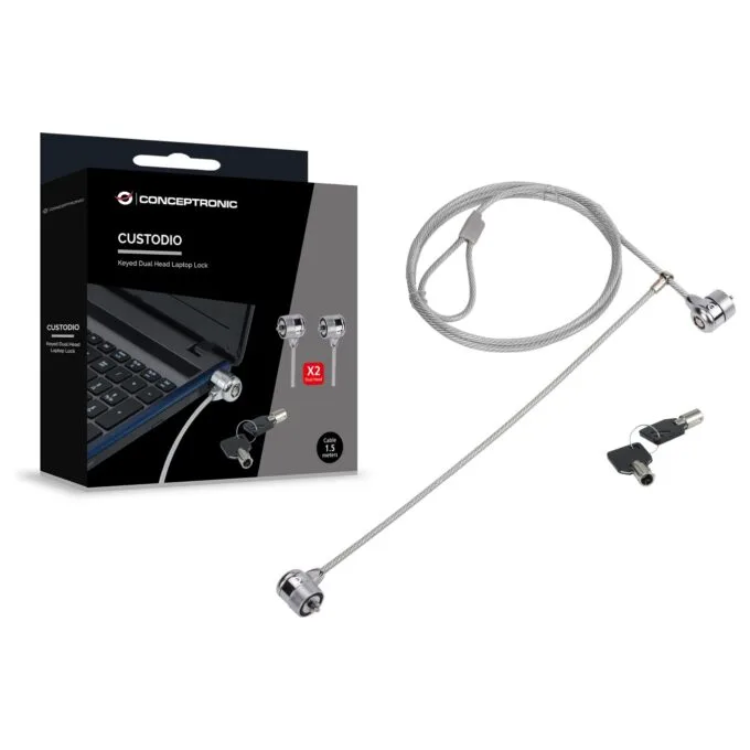 Conceptronic CNBSLOCK15T Doppel-Notebook-Schloss — image 4