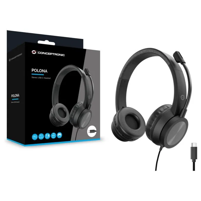 CONCEPTRONIC Headset USB-C Mikro.int.Bed.Stereo 2.0m sw — image 7