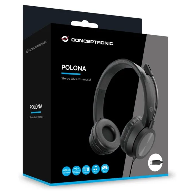 CONCEPTRONIC Headset USB-C Mikro.int.Bed.Stereo 2.0m sw — image 8