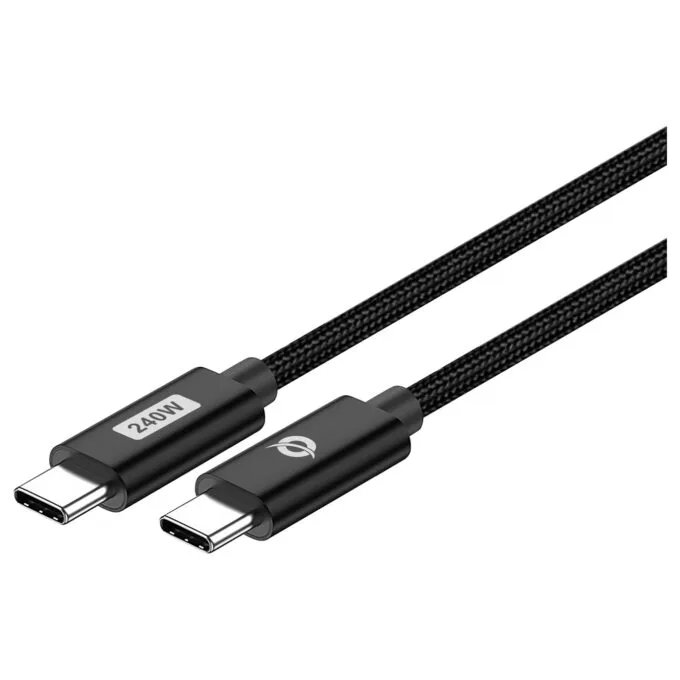CONCEPTRONIC Kabel USB-C3.1- to C 240W QC 480Mbs 2.00m sw — image 1