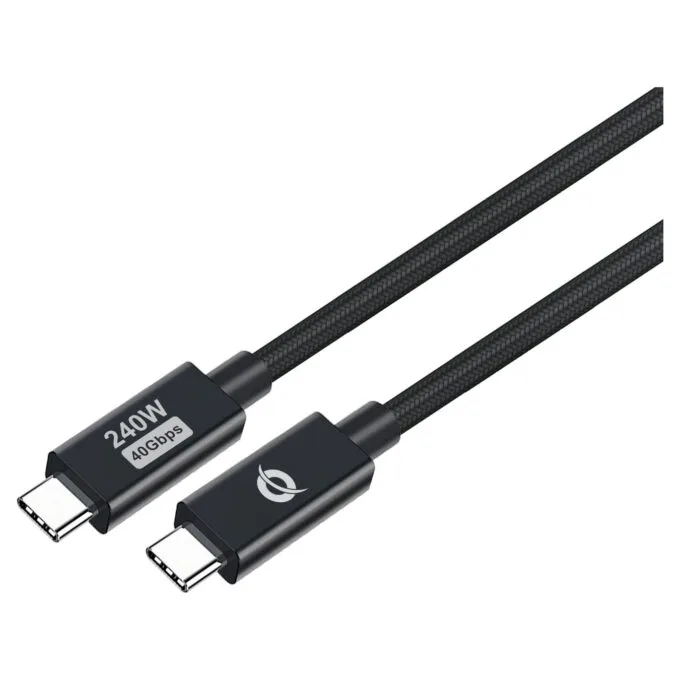 CONCEPTRONIC Kabel USB-C4.0- to C 240W PD3.1 40Gbs 2.00m sw — image 1