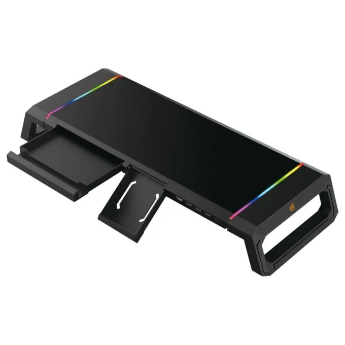 CONCEPTRONIC Monitortischerhöhung Gaming +4xUSB-A2.0 schwarz — image 2