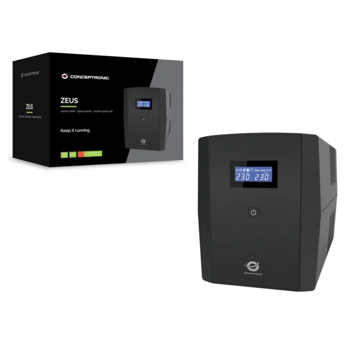 CONCEPTRONIC USV 1200VA 720W 4xUK HID USB RJ45in Out AVR sw — image 5