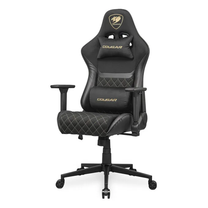COUGAR Armor One V2 Gold F - Gaming Chair - Woven Fabric/Black - 4D Armrests - 90-155° Recline - 120 kg Capacity — image 2