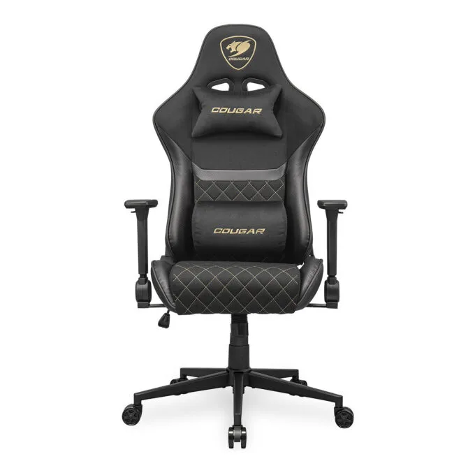 COUGAR Armor One V2 Gold F - Gaming Chair - Woven Fabric/Black - 4D Armrests - 90-155° Recline - 120 kg Capacity — image 1