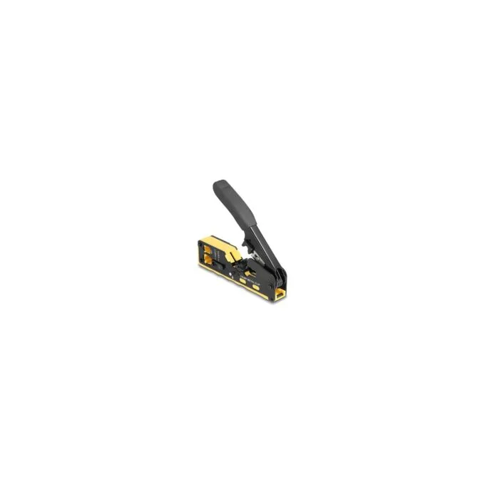 Crimpzange für 6P 8P RJ45 RJ11 Stecker Cat. 5 6 7 mit Klinge und Abisolierer — image 3