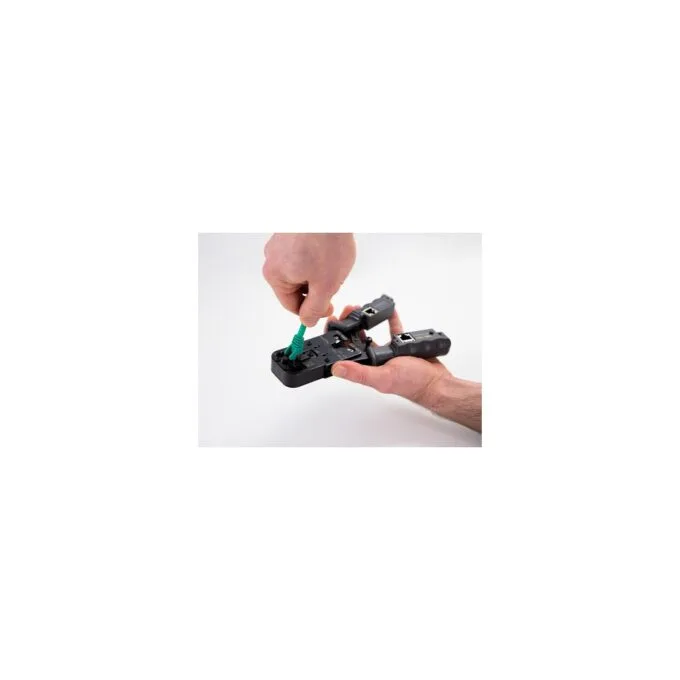 Crimpzange mit Abisolierer und Netzwerktester für 8P (RJ45). 6P (RJ12 11). 6P DEC oder 4P (RJ10) Stecker — image 5