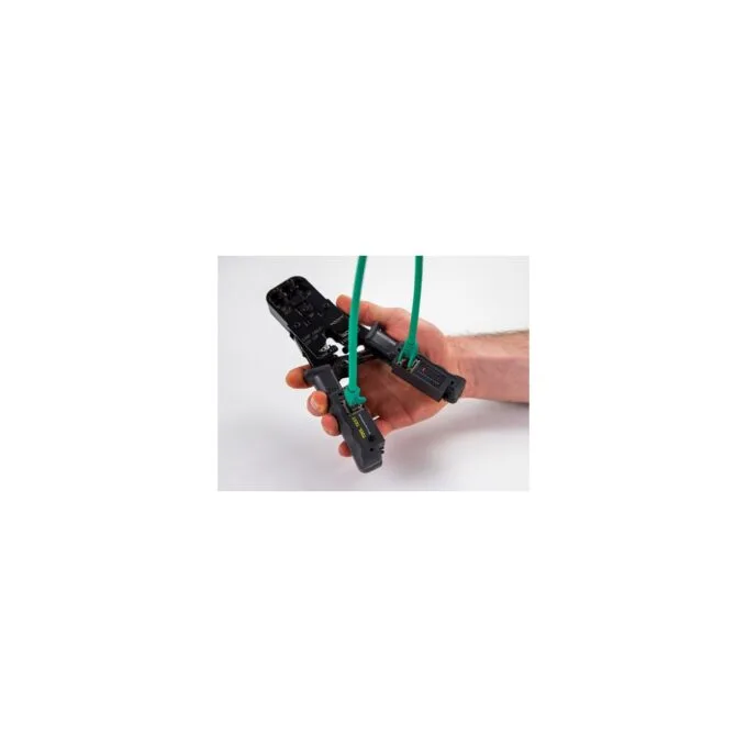 Crimpzange mit Abisolierer und Netzwerktester für 8P (RJ45). 6P (RJ12 11). 6P DEC oder 4P (RJ10) Stecker — image 6