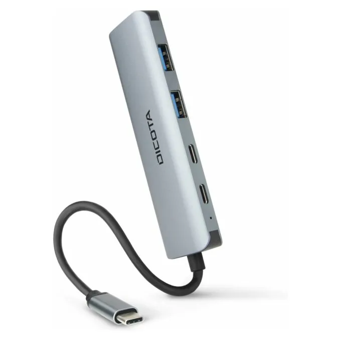 D Dicota USB-C 4-in-1 Highspeed Hub 10 Gbps silver — image 3