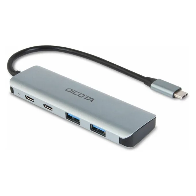 D Dicota USB-C 4-in-1 Highspeed Hub 10 Gbps silver — image 1