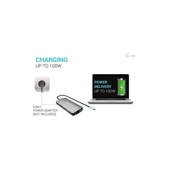D I-TEC USB-C Metal Nano 3x Display Docking Station 1x DP 1x HDMI 1x VGA 1x GLAN 1x USB-C Gen1 4x USB-A Gen1 Power De... — image 10