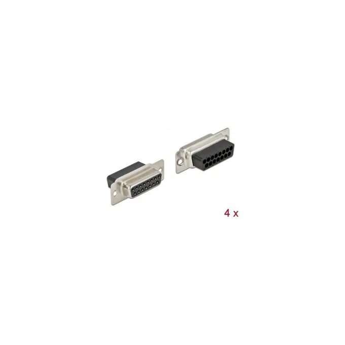 D-Sub 15 Pin Crimp Buchse. Metall. 4 Stück — image 1