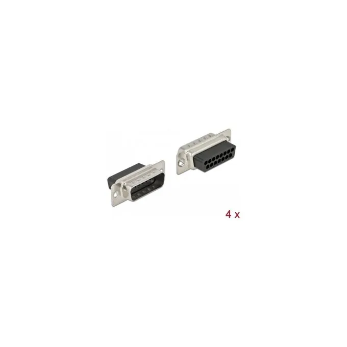D-Sub 15 Pin Crimp Stecker. Metall. 4 Stück — image 1