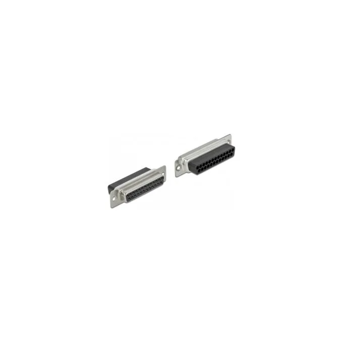 D-Sub 25 Pin Crimp Buchse zu 2 x RJ45 Buchse mit Montagesatz beige — image 2