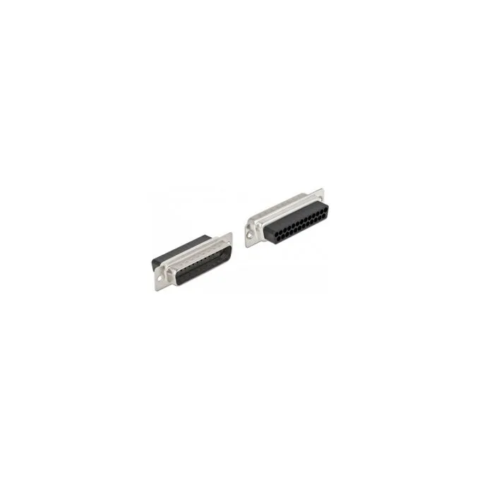 D-Sub 25 Pin Crimp Stecker zu 2 x RJ45 Buchse mit Montagesatz beige — image 2