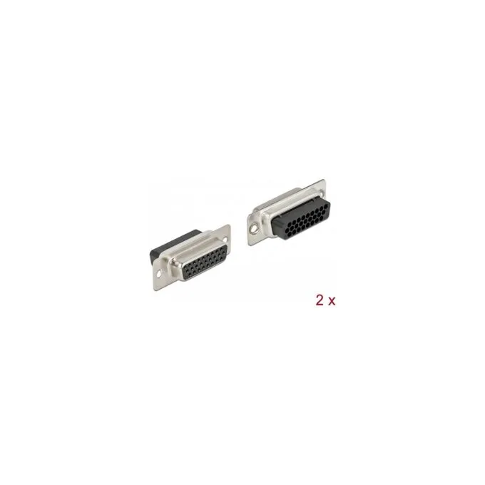 D-Sub HD 26 Pin Crimp Buchse. Metall. 2 Stück — image 1