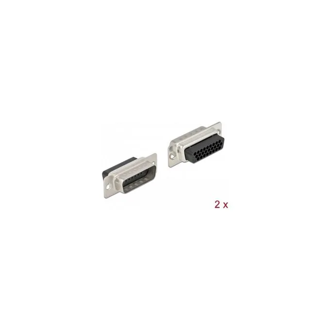 D-Sub HD 26 Pin Crimp Stecker. Metall. 2 Stück — image 1