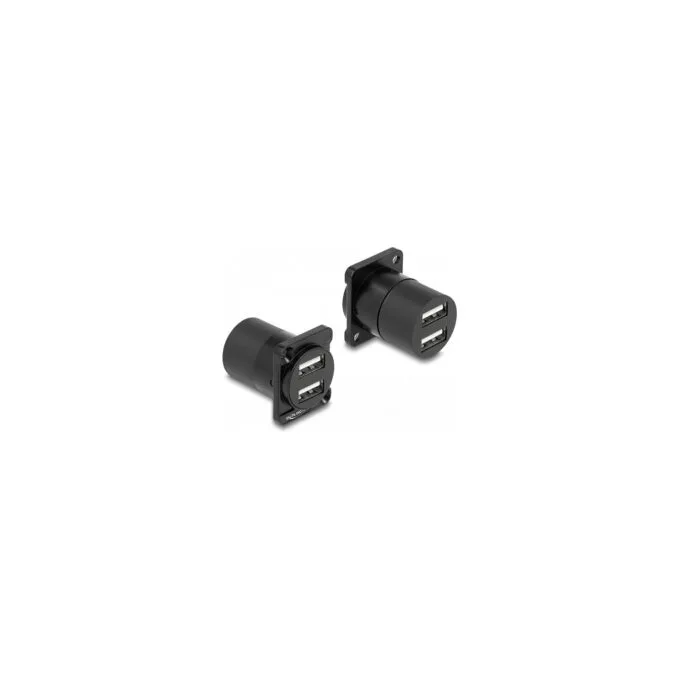D-Typ Modul USB 2.0 Typ-A 2 x Buchse zu 2 x Buchse — image 1