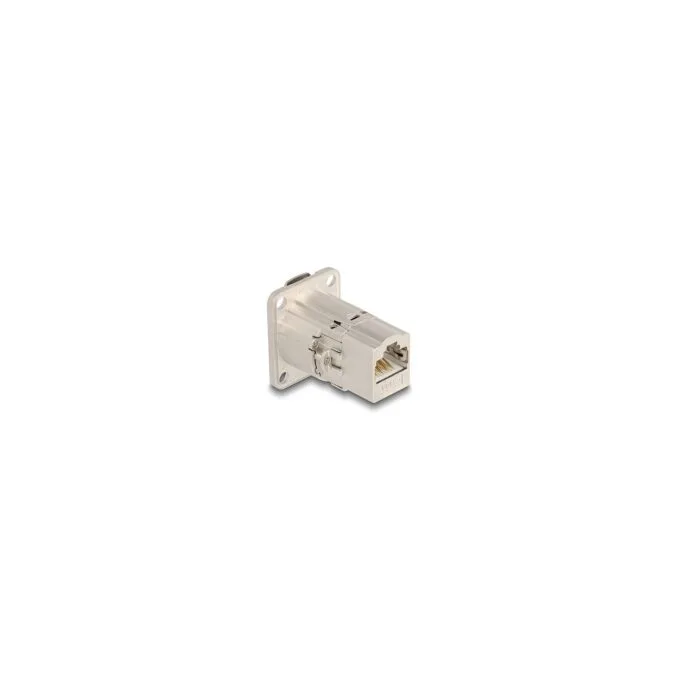 D-Typ RJ45 Einbaubuchse Kupplung Cat.6A STP Metall — image 1
