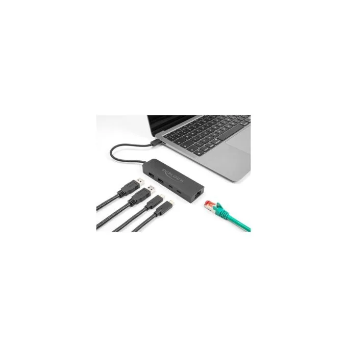 DELOCK 10 Gbps USB Hub mit 2.5 Gigabit LAN Port und PD 85 W — image 2