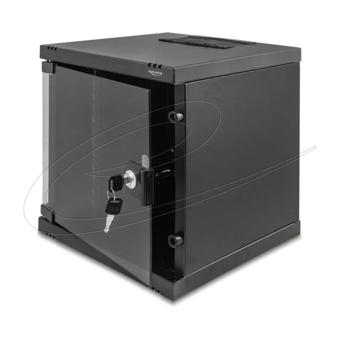 Delock 10? Netzwerkschrank 6 HE mit Glastür zur Stand- oder Wandmontage. 240 mm Tiefe. Traglast 30 kg. 330 x 312 x 30... — image 2