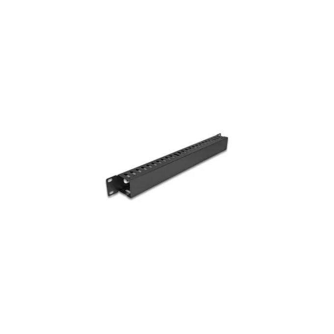 Delock 19? 1 HE Kabelmanagement Rangierpanel mit 2 Öffnungen 1 HE Metall schwarz — image 1