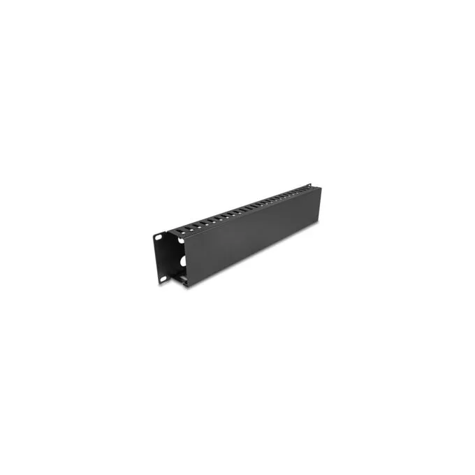 Delock 19? 2 HE Kabelmanagement Rangierpanel mit 4 Öffnungen Metall schwarz — image 1