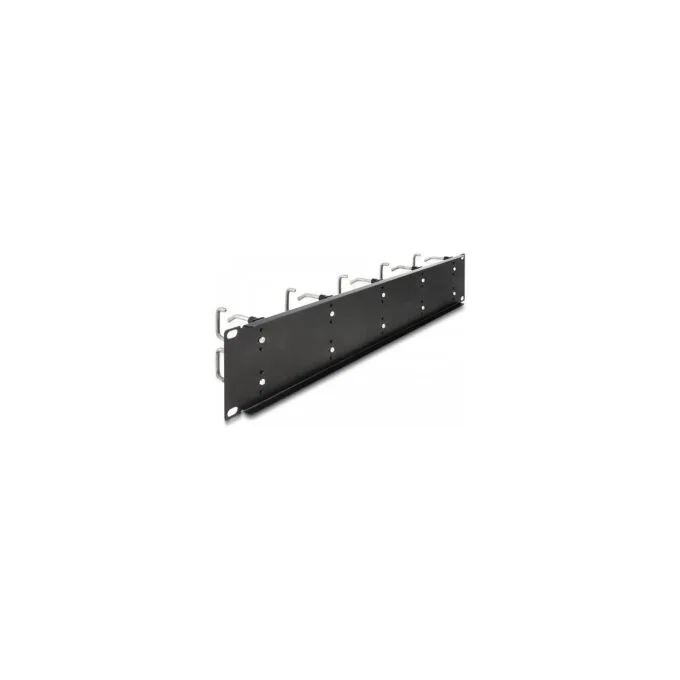 Delock 19? Kabelmanagement Rangierpanel mit 10 Metallbügel 2 HE schwarz — image 2