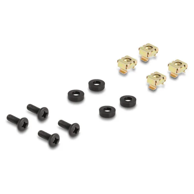Delock 19? Kabelmanagement Rangierpanel mit 4 Gummi Kabeldurchführungen und 5 Metall Bügeln 1 HE dunkelgrau — image 3