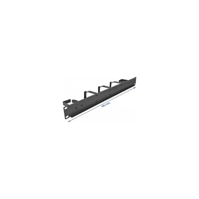 Delock 19? Kabelmanagement Rangierpanel mit 5 Metall Bügeln (2 x horizontal. 3 x vertikal) 1 HE schwarz — image 2