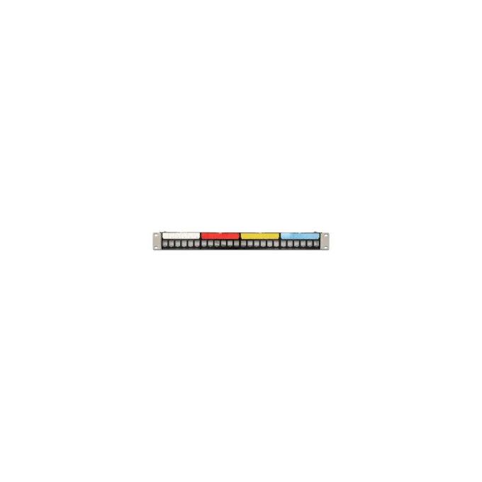 Delock 19? Keystone Patchpanel 24 Port mit Kabelbefestigungsschiene. Beschriftungsfeld und Staubschutz 1 HE schwarz — image 3