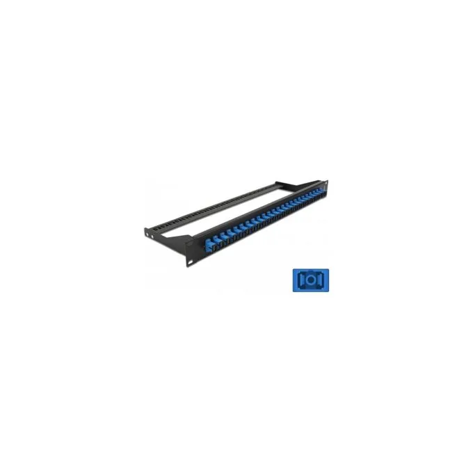 Delock 19? LWL Patchpanel 24 Port SC Simplex blau — image 1