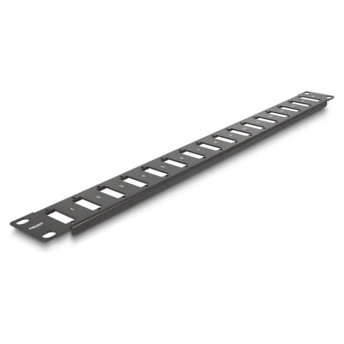 Delock 19? Panel für Adapter mit Schraubanschluss 16 Port schwarz — image 2