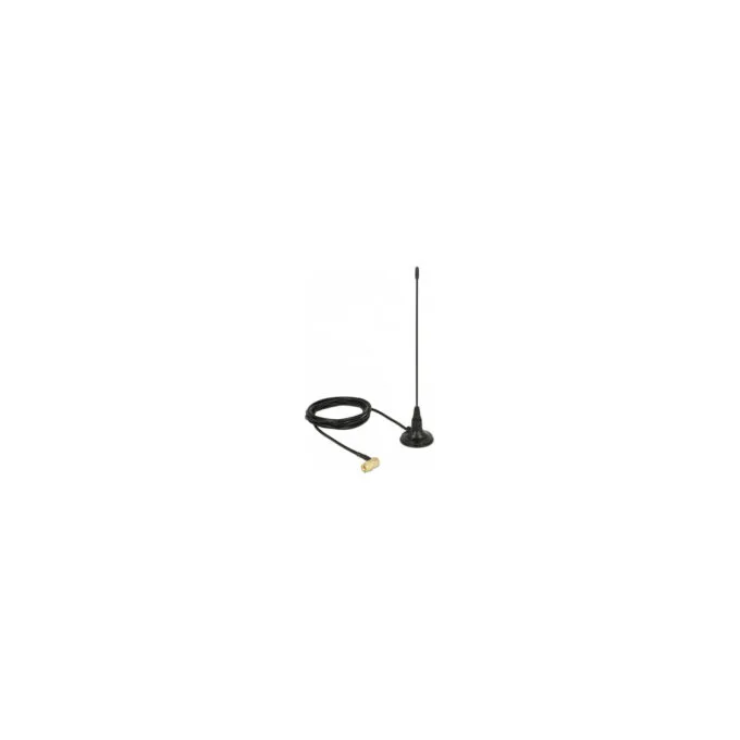 Delock 480 MHz Antenne SMA Stecker 90° 2.5 dBi starr omnidirektional mit magnetischem Standfuß und Anschlusskabel RG-... — image 1