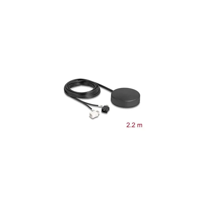 Delock 4G GNSS Antenne 1 x FAKRA A + 1 x FAKRA B Buchse 2 dBi 28 dB 2.2 m RG-174 omnidirektional Dachmontage schwarz ... — image 1