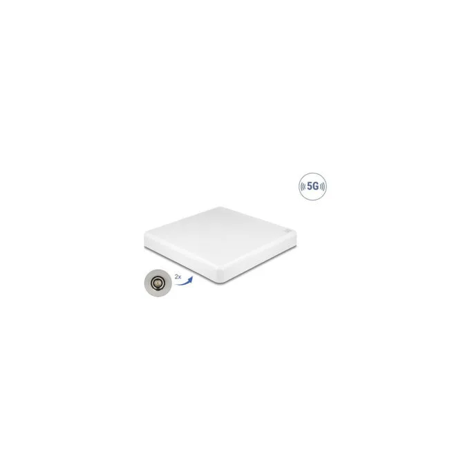 Delock 5G LTE MIMO Antenne 2 x N Buchse 2.7 - 9.0 dBi direktional Wand- und Mastmontage outdoor weiß — image 1