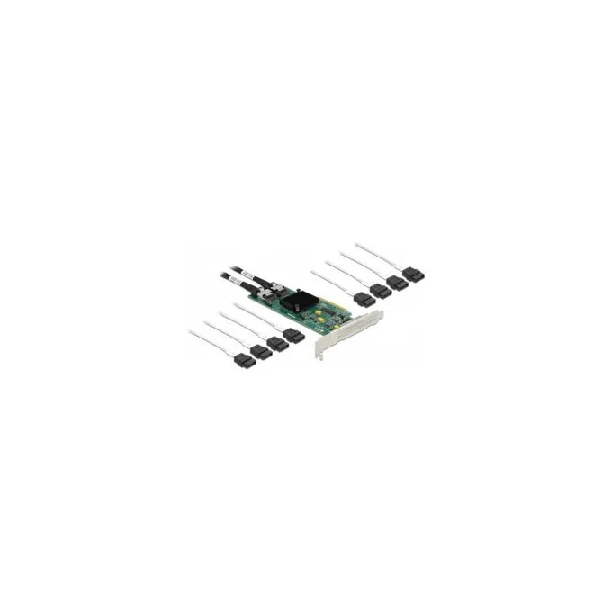 Delock 8 Port SATA PCI Express x8 Karte mit Anschlusskabel — image 1