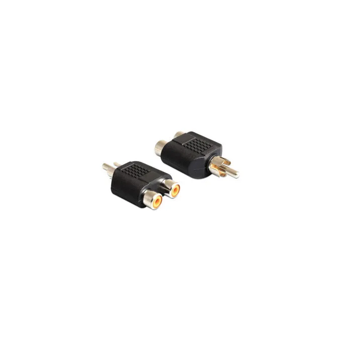 Delock Adapter 2 x Cinchbuchse to 1 x Cinchstecker — image 1