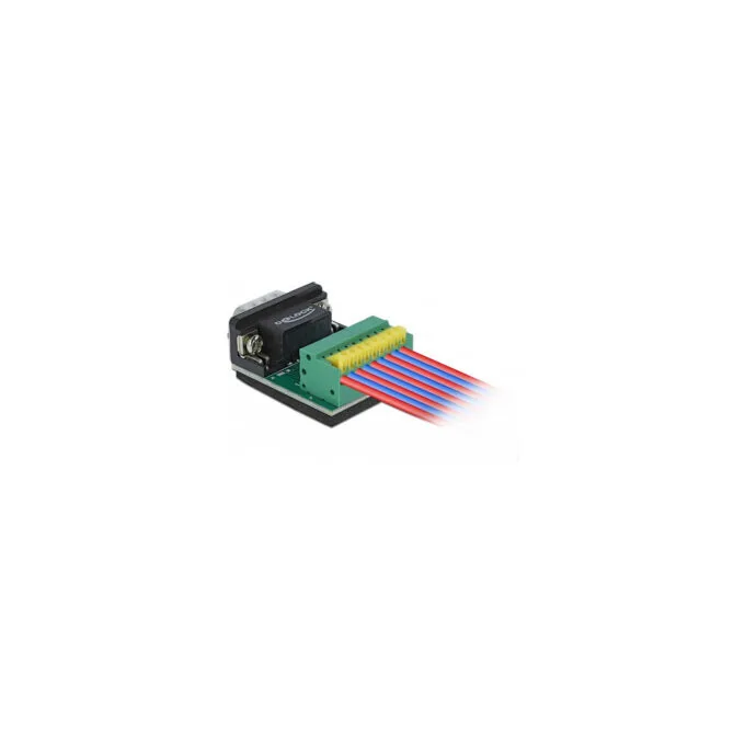 Delock Adapter D-Sub 9 Pin Buchse zu Terminalblock 9 Pin mit Drucktaster — image 2
